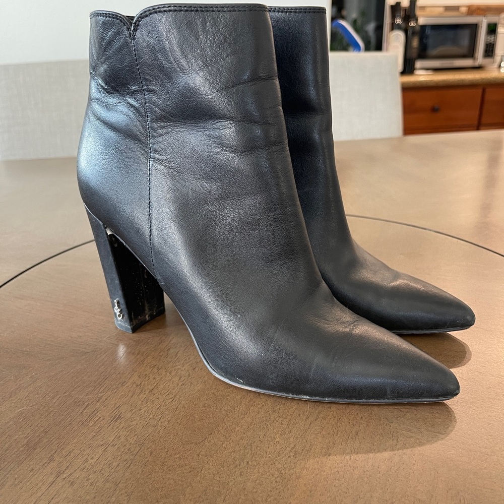 Sam Edelman Black Leather Ankle Booties